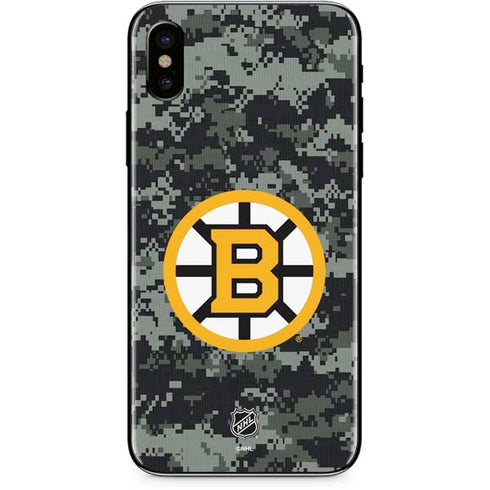 NHL Boston Bruins Camo iPhone XS Skin