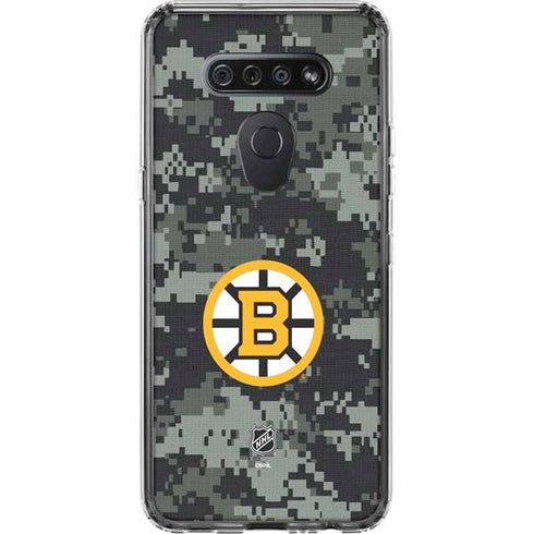 NHL Boston Bruins Camo LG K51/Q51 Clear Case