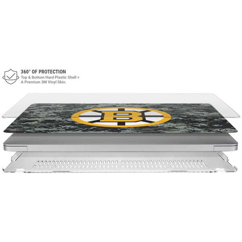 NHL Boston Bruins Camo MacBook Air 15in (2023-2025) Case plus Skin