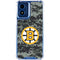 NHL Boston Bruins Camo Moto G Play 4G (2024) Clear Case