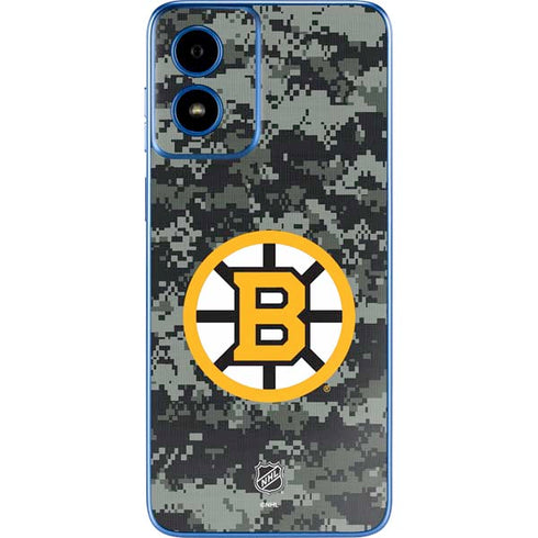 NHL Boston Bruins Camo Moto G Play 4G (2024) Skin