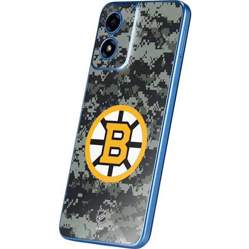 NHL Boston Bruins Camo Moto G Play 4G (2024) Skin