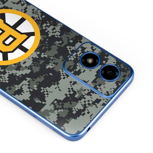 NHL Boston Bruins Camo Moto G Play 4G (2024) Skin