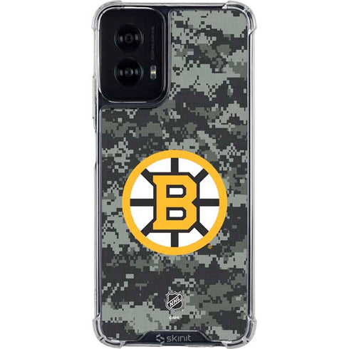 NHL Boston Bruins Camo Moto G Power 5G (2024) Clear Case