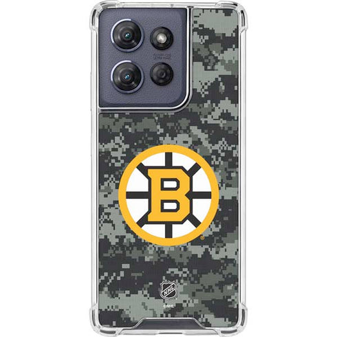 NHL Boston Bruins Camo Moto G Power 5G (2025) Clear Case