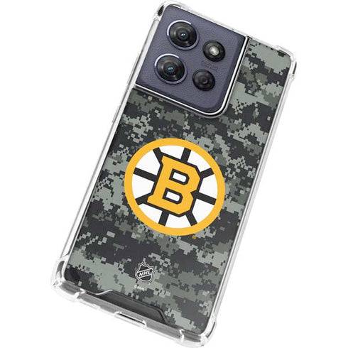 NHL Boston Bruins Camo Moto G Power 5G (2025) Clear Case