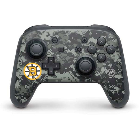 NHL Boston Bruins Camo Nintendo Switch Pro Controller Skin