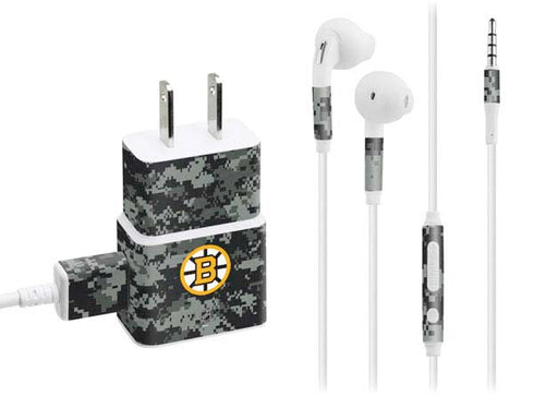 NHL Boston Bruins Camo Phone Charger Skin