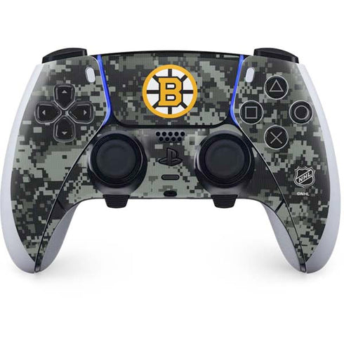 NHL Boston Bruins Camo PS5 DualSense Edge Pro Controller Skin