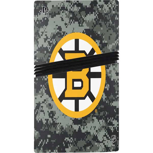 NHL Boston Bruins Camo PS5 Pro Console Skin