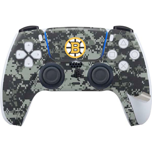 NHL Boston Bruins Camo PS5 Pro Disk Bundle Skin