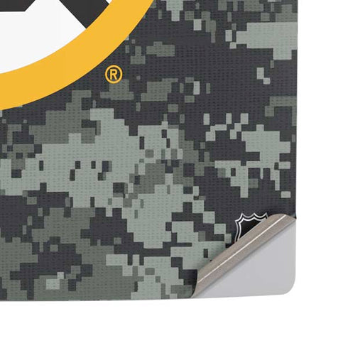 NHL Boston Bruins Camo PS5 Pro Disk Console Skin