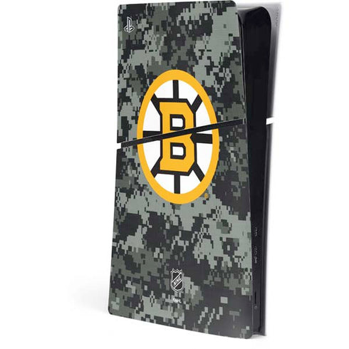 NHL Boston Bruins Camo PS5 Slim Digital Edition Console Skin