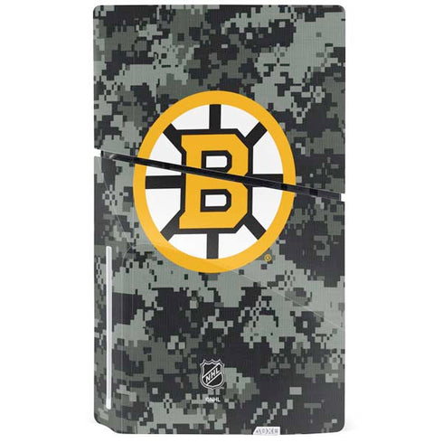 NHL Boston Bruins Camo PS5 Slim Disk Bundle Skin