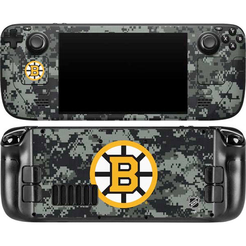 NHL Boston Bruins Camo Steam Deck Handheld Gaming Computer OLED Skin