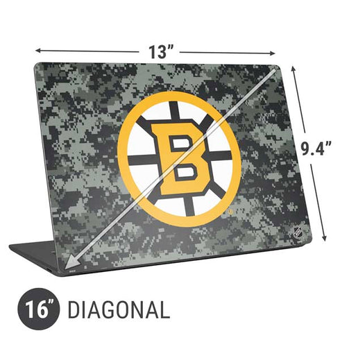 NHL Boston Bruins Camo Universal Laptop 16in (13 x 9.4in) Skin