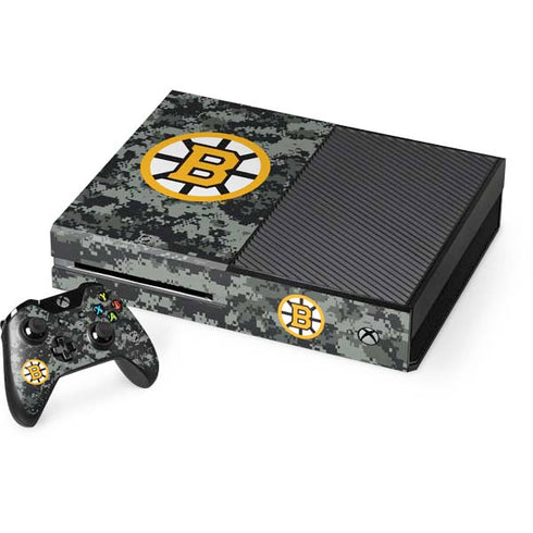NHL Boston Bruins Camo Xbox One Console and Controller Bundle Skin