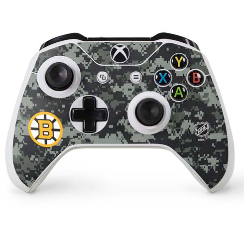 NHL Boston Bruins Camo Xbox One S Console and Controller Bundle Skin