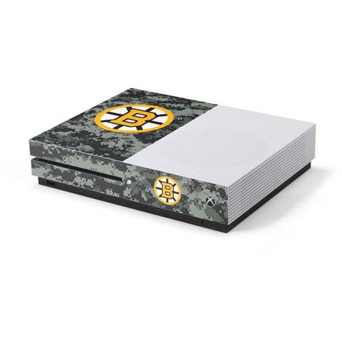 NHL Boston Bruins Camo Xbox One S Console Skin