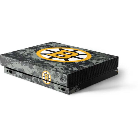 NHL Boston Bruins Camo Xbox One X Console Skin