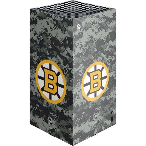 NHL Boston Bruins Camo XBox Series X Digital Edition Console Skin