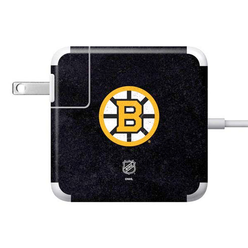 NHL Boston Bruins Distressed 85W Power Adapter (15 and 17 inch MacBook Pro Charger) Skin