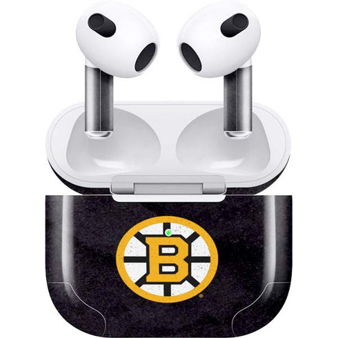 NHL Boston Bruins Distressed Apple AirPods (3rd Gen 2021) Skin