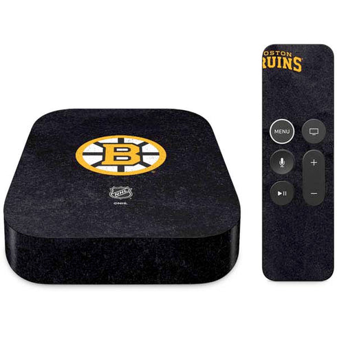 NHL Boston Bruins Distressed Apple TV Skin