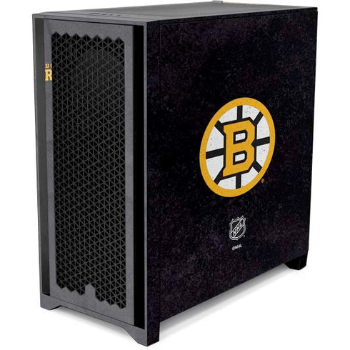 NHL Boston Bruins Distressed Corsair 4000D Tempered Glass Mid-Tower ATX Case Skin
