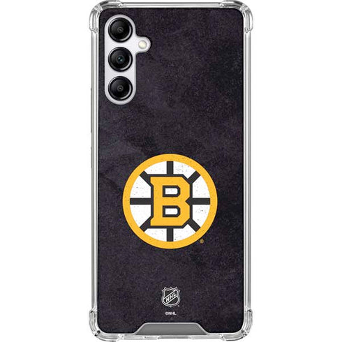 NHL Boston Bruins Distressed Galaxy A14 5G Clear Case