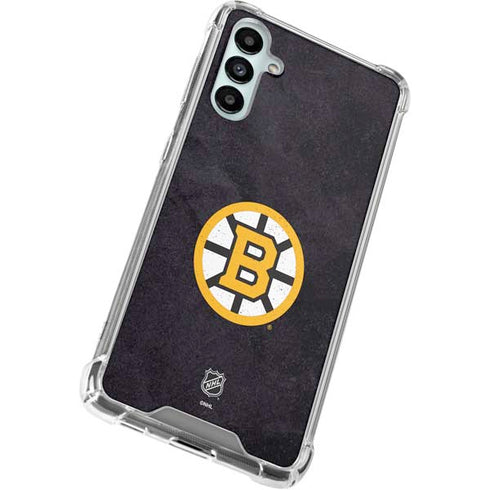 NHL Boston Bruins Distressed Galaxy A14 5G Clear Case