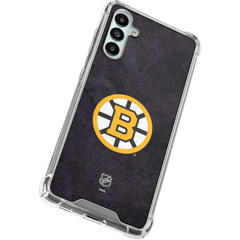 NHL Boston Bruins Distressed Galaxy A15 5G Clear Case