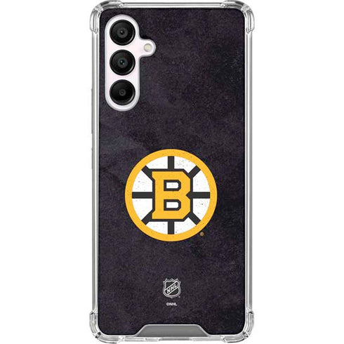 NHL Boston Bruins Distressed Galaxy A16 5G Clear Case