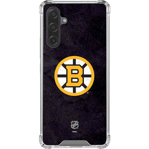 NHL Boston Bruins Distressed Galaxy A17 Clear Case