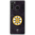 NHL Boston Bruins Distressed Galaxy A21 Clear Case