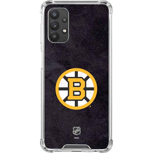 NHL Boston Bruins Distressed Galaxy A32 5G Clear Case