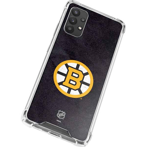 NHL Boston Bruins Distressed Galaxy A32 5G Clear Case