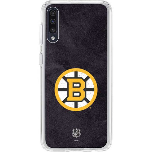 NHL Boston Bruins Distressed Galaxy A50 Clear Case