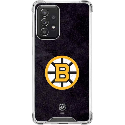 NHL Boston Bruins Distressed Galaxy A52 5G Clear Case