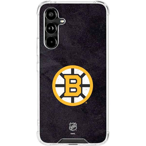 NHL Boston Bruins Distressed Galaxy A54 5G Clear Case