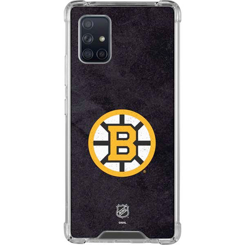 NHL Boston Bruins Distressed Galaxy A71 5G Clear Case