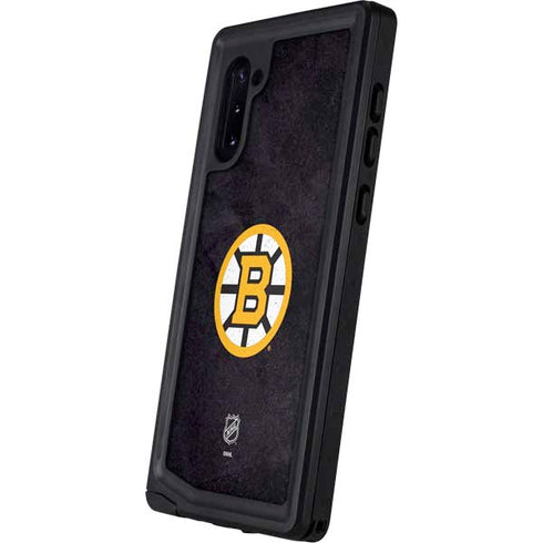 NHL Boston Bruins Distressed Galaxy Note 10 Waterproof Case