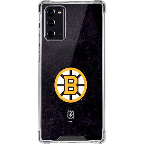 NHL Boston Bruins Distressed Galaxy Note20 5G Clear Case