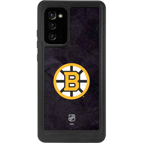 NHL Boston Bruins Distressed Galaxy Note20 5G Waterproof Case