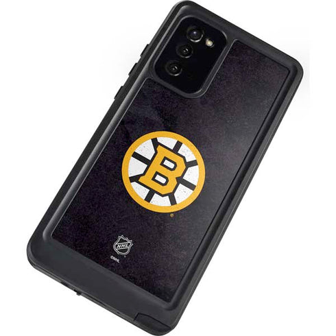 NHL Boston Bruins Distressed Galaxy Note20 5G Waterproof Case