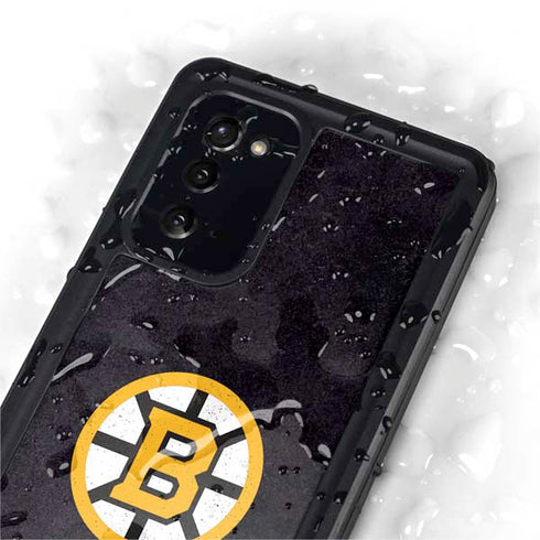 NHL Boston Bruins Distressed Galaxy Note20 5G Waterproof Case