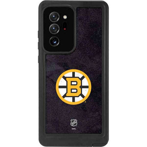 NHL Boston Bruins Distressed Galaxy Note20 Ultra 5G Waterproof Case