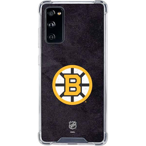 NHL Boston Bruins Distressed Galaxy S20 FE Clear Case