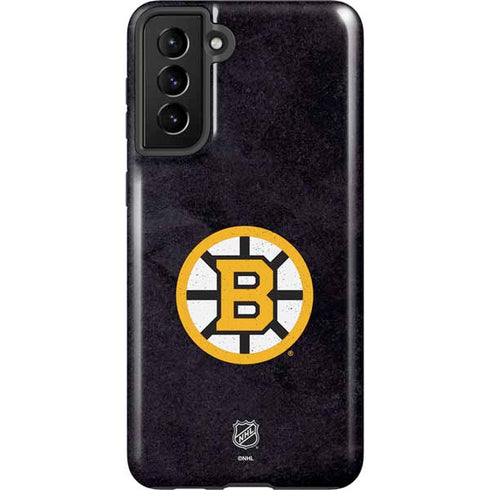 NHL Boston Bruins Distressed Galaxy S21 FE Pro Case