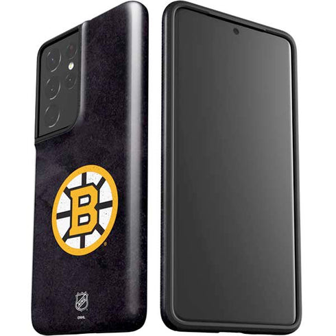 NHL Boston Bruins Distressed Galaxy S21 Ultra 5G Pro Case